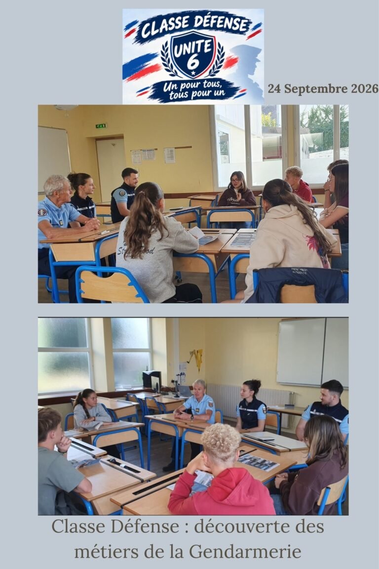 Classe défense : à la découverte des métiers de la Gendarmerie